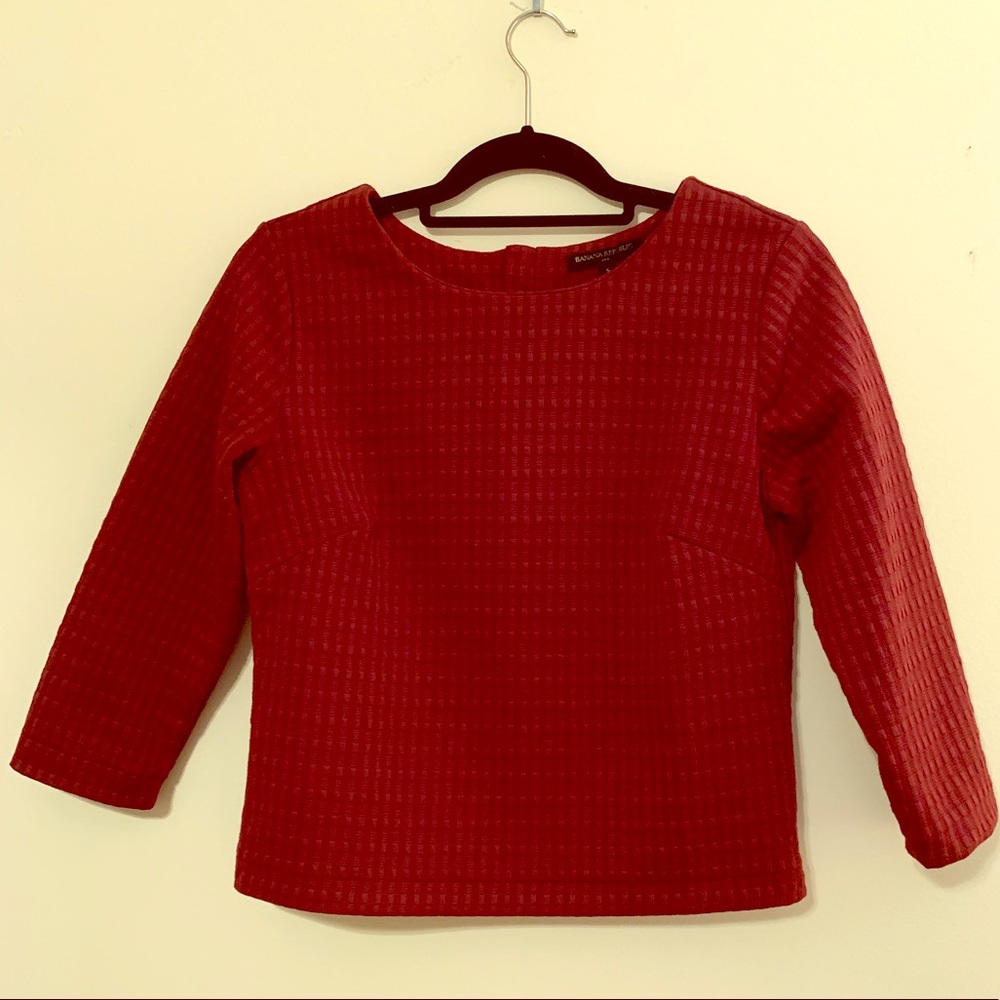 3/4 Sleeve Cropped Banana Republic Top